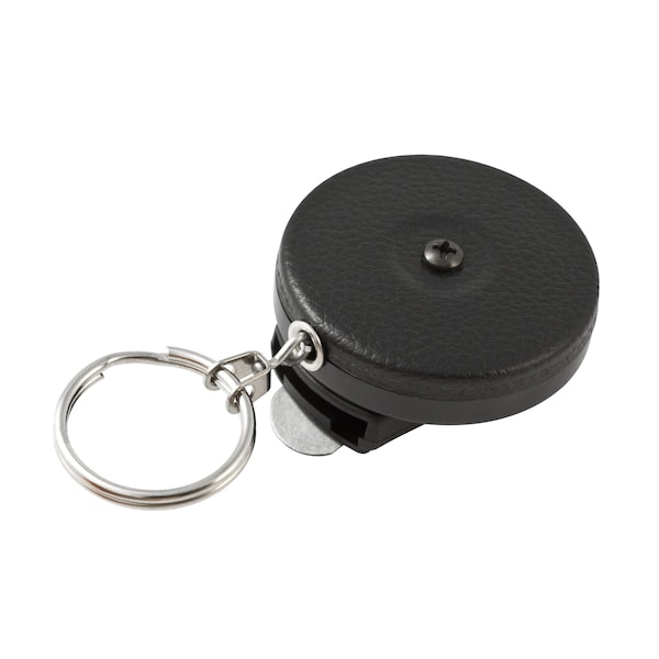 Key-Bak Original Series Spinner Back, Black Front, 24 in. Stainless Steel Chain, Spin Release Belt Clip, Bulk 0004-004 - main